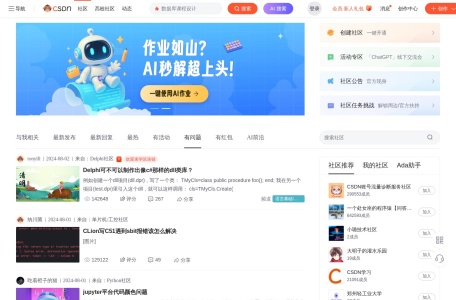 CSDN论坛 网站预览