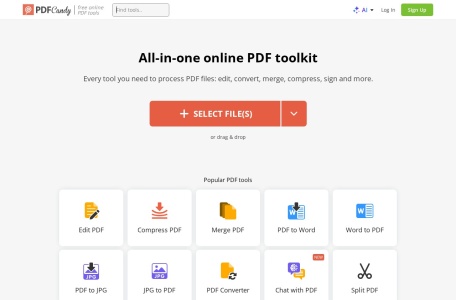 90+ Free PDF Tools 网站预览