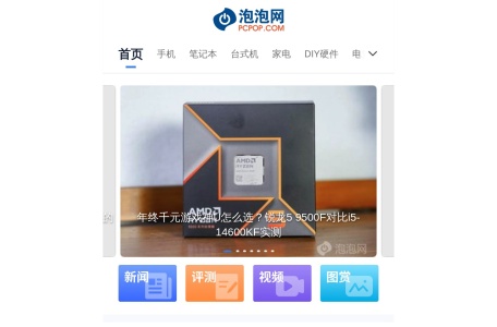 泡泡网 网站预览