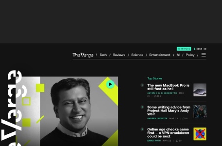 The Verge 网站预览