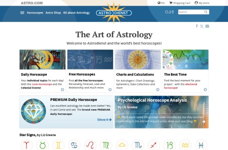 Astrodienst 网站预览