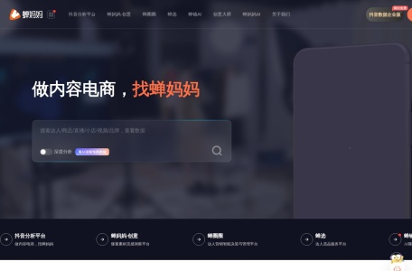 蝉妈妈 网站预览