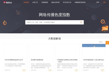 微热点(微舆情) 网站预览
