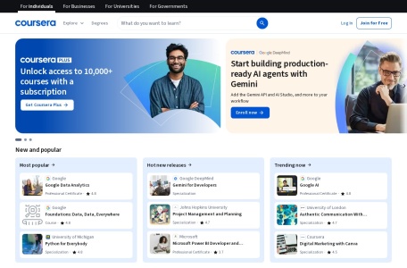 Coursera 网站预览