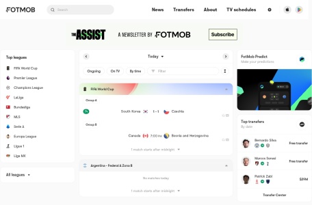 FotMob 网站预览